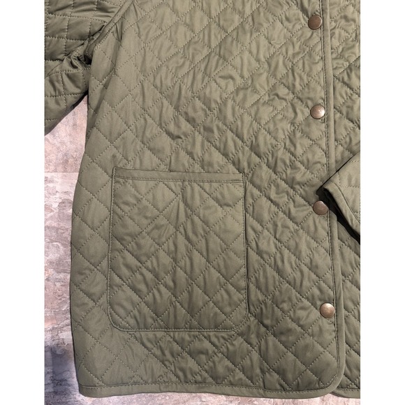 Bagatelle Womens Quilted Lightweight Barn Coat Jacket Snap Front Cord Collar - Picture 4 of 7